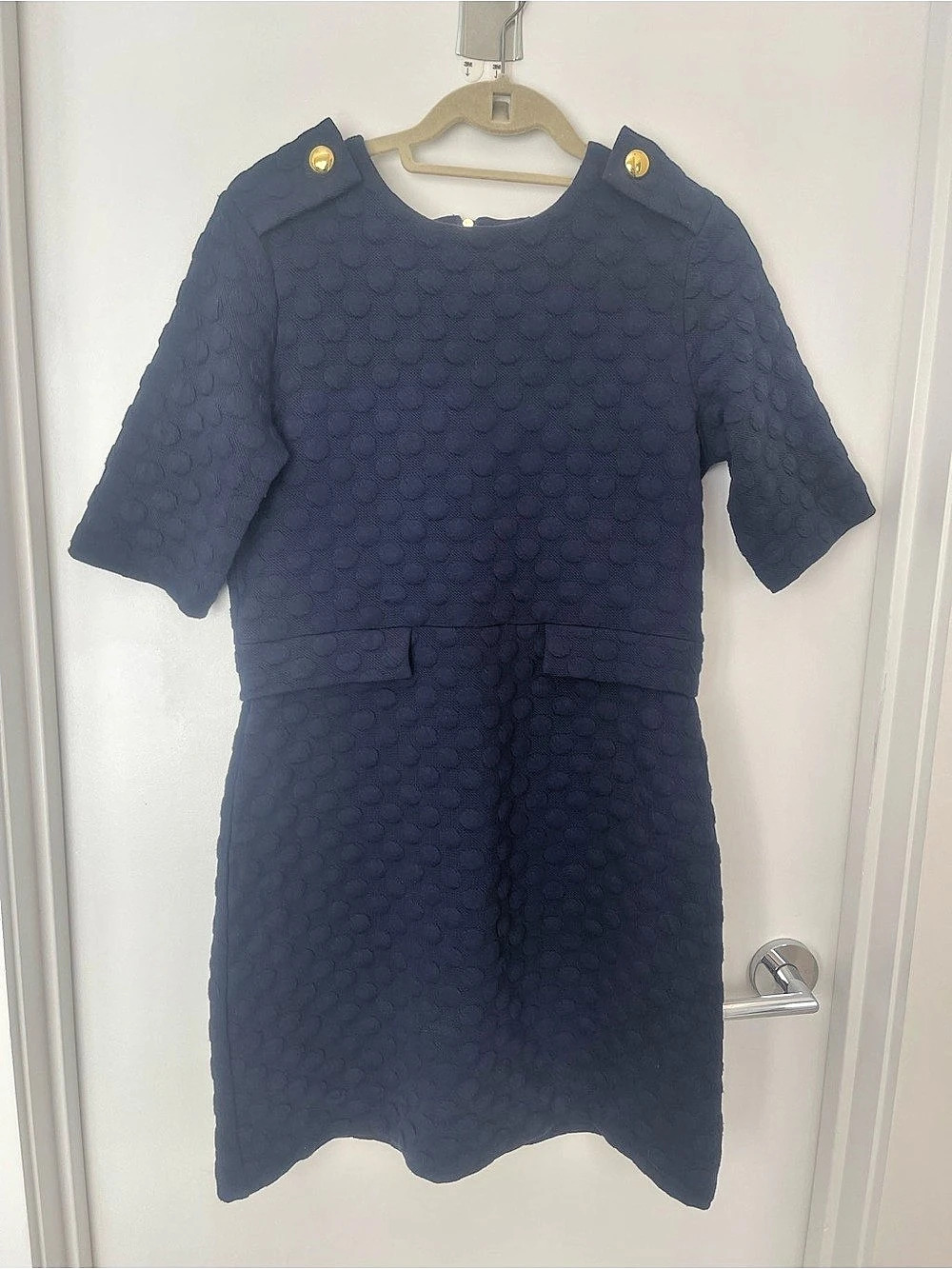 STS Sail to Sable Textured Mini Dress in Blue Size Small Like New